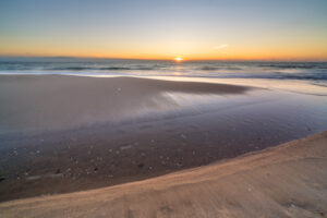 Sunset at Kampen beach, Sylt island, Schleswig-Holstein, Germany