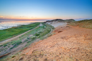 Dawn at Morsum cliff, Morsum, Sylt island, Schleswig-Holstein, Germany