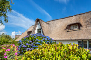 Frisian house in Westerland, Sylt Island, Schleswig-Holstein, Germany