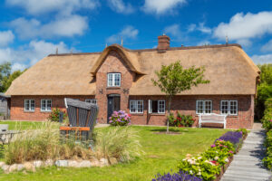 Frisian house in Wenningstedt, island Sylt, Schleswig-Holstein, Germany