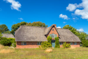 Frisian house in Braderup, Sylt Island, Schleswig-Holstein, Germany