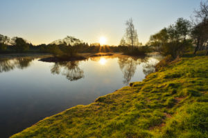 River Main at sunrise, Woerth am Main, Churfranken, Franconia, Bavaria, Germany River Main at sunrise, Woerth am Main, Churfranken, Franconia, Bavaria, Germany