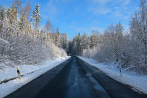 Road, forest, winter, Odenwald, Baden-Württemberg, Germany Road, forest, winter, Odenwald, Baden-Württemberg, Germany