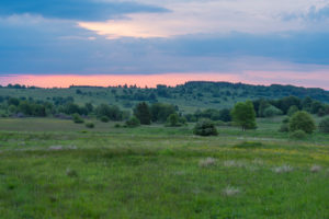 Landscape, meadow, sunrise, spring, Oberelsbach, Lange Rhön, Rhön, Bavaria, Germany Landscape, meadow, sunrise, spring, Oberelsbach, Lange Rhön, Rhön, Bavaria, Germany