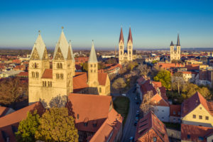 Old town of Halberstadt with its famous Gothic cathedral, Germany Old town of Halberstadt with its famous Gothic cathedral, Germany