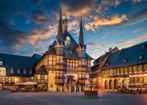 City Hall of Wernigerode, Germany at night City Hall of Wernigerode, Germany at night