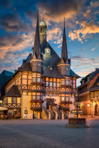 City Hall of Wernigerode, Germany at night City Hall of Wernigerode, Germany at night