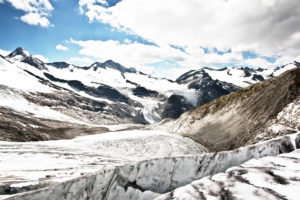 Crevice in the Großvenediger glacier in the Hohe Tauern Crevice in the Großvenediger glacier in the Hohe Tauern