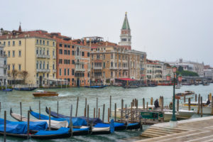 Gondolas, Grand Canal, Venice, Veneto, Italy Gondolas, Grand Canal, Venice, Veneto, Italy