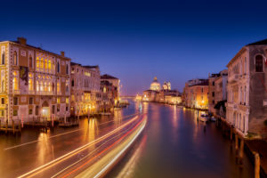 View of Palazzi and the church of Santa Maria della Salute by the Grand Canal, from the Ponte dell'Accademia, Venice, Veneto, Italy, Europe View of Palazzi and the church of Santa Maria della Salute by the Grand Canal, from the Ponte dell'Accademia, Venice, Veneto, Italy, Europe