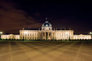 Ecole Militaire by night, Paris, France Ecole Militaire by night, Paris, France