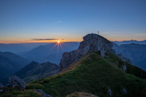 Sunrise on Hoher Burgstall Mountain, Stubai Alps, Tyrol, Austria Sunrise on Hoher Burgstall Mountain, Stubai Alps, Tyrol, Austria