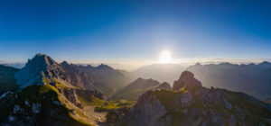 Sunrise on Hoher Burgstall Mountain, Stubai Alps, Tyrol, Austria Sunrise on Hoher Burgstall Mountain, Stubai Alps, Tyrol, Austria