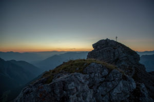Sunrise on Hoher Burgstall Mountain, Stubai Alps, Tyrol, Austria Sunrise on Hoher Burgstall Mountain, Stubai Alps, Tyrol, Austria