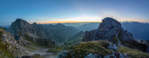 Sunrise on Hoher Burgstall Mountain, Stubai Alps, Tyrol, Austria Sunrise on Hoher Burgstall Mountain, Stubai Alps, Tyrol, Austria