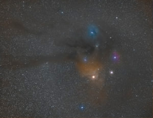 Antares region in the constellation Scorpio. Antares region in the constellation Scorpio.
