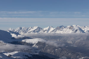 View of the Mieminger chain in winter from the "Hoadl" in the Axamer Lizum. View of the Mieminger chain in winter from the "Hoadl" in the Axamer Lizum.