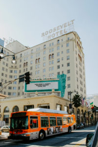USA, Kalifornien, Los Angeles, Hollywood Boulevard, Fassade des Roosevelt Hotel USA, Kalifornien, Los Angeles, Hollywood Boulevard, Fassade des Roosevelt Hotel