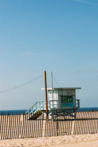 USA, California, Los Angeles, lifeguard tower on Venice Beach USA, California, Los Angeles, lifeguard tower on Venice Beach