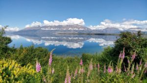 Mountain is reflected in the lake, New Zealand Mountain is reflected in the lake, New Zealand