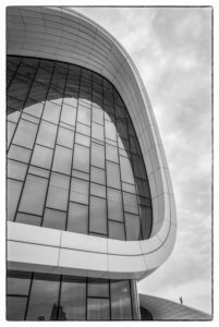 Azerbaijan, Baku, Heydar Aliyev Cultural Center, building designed by Zaha Hadid, exterior with visitors, no releases Azerbaijan, Baku, Heydar Aliyev Cultural Center, building designed by Zaha Hadid, exterior with visitors, no releases