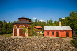 Sweden, Vastmanland, Sala, Sala Silvergruva silver mine, mine buildings Sweden, Vastmanland, Sala, Sala Silvergruva silver mine, mine buildings