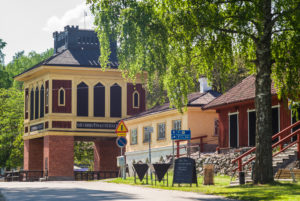 Sweden, Vastmanland, Sala, Sala Silvergruva silver mine, Queen Christina mine shaft building Sweden, Vastmanland, Sala, Sala Silvergruva silver mine, Queen Christina mine shaft building