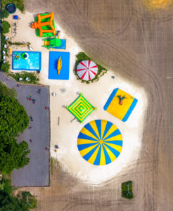 Aerial view of the grounds of the amusement park Maize Labyrinth Terhardt in Haltern am See in the Hohe Mark-Westmünsterland Nature Park in the state of North Rhine-Westphalia, Germany Aerial view of the grounds of the amusement park Maize Labyrinth Terhardt in Haltern am See in the Hohe Mark-Westmünsterland Nature Park in the state of North Rhine-Westphalia, Germany