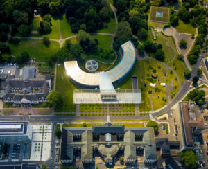 Aerial view of CHEMPARK Leverkusen Bayer AG Plant with headquarters of Bayer and LANXESS Aktiengesellschaft at Carl-Duisberg-Park in Leverkusen in the German state of North Rhine-Westphalia, Germany, Aerial view of CHEMPARK Leverkusen Bayer AG Plant with headquarters of Bayer and LANXESS Aktiengesellschaft at Carl-Duisberg-Park in Leverkusen in the German state of North Rhine-Westphalia, Germany,