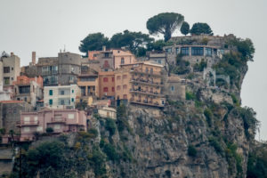 Residential houses on the mountain slope, Taormina, Southern Italy, Europe, Sicily, Italy Residential houses on the mountain slope, Taormina, Southern Italy, Europe, Sicily, Italy