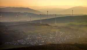 Aerial view, wind turbines, Scharfenberg, hilly landscape, Brilon, Sauerland, North Rhine-Westphalia, Germany Aerial view, wind turbines, Scharfenberg, hilly landscape, Brilon, Sauerland, North Rhine-Westphalia, Germany