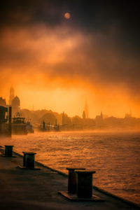 Deutschland, Hamburg, Elbe, Nebel, Seenebel, Hafen, St. Pauli, Landungsbrücken Deutschland, Hamburg, Elbe, Nebel, Seenebel, Hafen, St. Pauli, Landungsbrücken
