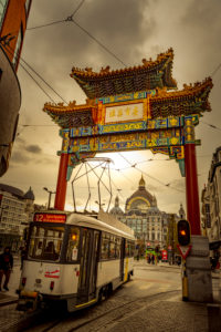 Europa, Belgien, Antwerpen, Stadt, Innenstadt, Chinatown, Pagodentor, Tor Europa, Belgien, Antwerpen, Stadt, Innenstadt, Chinatown, Pagodentor, Tor