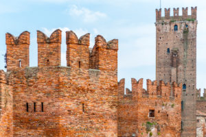 Scaligero bridge, Ponte Scaligero, river Adige, Verona, Veneto, Italy, Europe Scaligero bridge, Ponte Scaligero, river Adige, Verona, Veneto, Italy, Europe