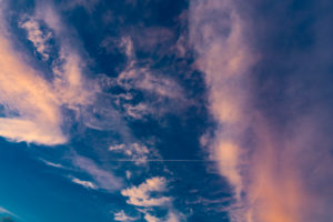 Sunset with storm clouds and purple clouds, near Reunion Island, France, Africa, Indian Ocean Sunset with storm clouds and purple clouds, near Reunion Island, France, Africa, Indian Ocean