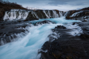 Long exposure of the cascades of Brúarfoss, Suðurland, Iceland Long exposure of the cascades of Brúarfoss, Suðurland, Iceland