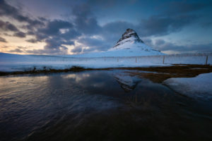 Kirkjufell at the blue hour with reflection, Grundarfjörður, Snæfellsnes, Vesturland, Iceland Kirkjufell at the blue hour with reflection, Grundarfjörður, Snæfellsnes, Vesturland, Iceland