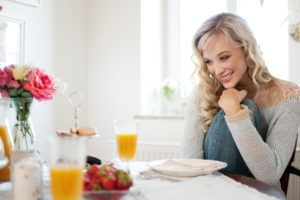 Woman, apartment, kitchen, country house style, Woman, apartment, kitchen, country house style,