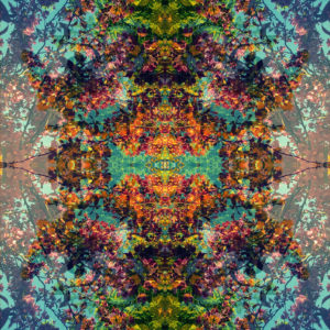 symmetrical ornament of trees