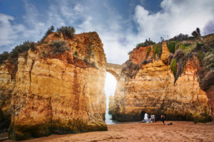 Europe, Portugal, Algarve, Litoral, Barlavento, District Faro, Lagos, bay on the cliff, Praia dos Estudantes Europe, Portugal, Algarve, Litoral, Barlavento, District Faro, Lagos, bay on the cliff, Praia dos Estudantes