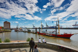 Germany, Northern Germany, Hamburg, Altona, Othmarschen, port city, seaport, Elbe, museum harbor Oevelgönne, maritime heritage, former Altona harbor, historical ships, berth of lightship Elbe 3, Neumühlen ferry terminal Germany, Northern Germany, Hamburg, Altona, Othmarschen, port city, seaport, Elbe, museum harbor Oevelgönne, maritime heritage, former Altona harbor, historical ships, berth of lightship Elbe 3, Neumühlen ferry terminal