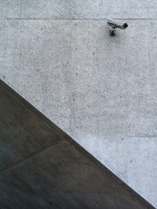 Monitoring camera at concrete wall Monitoring camera at concrete wall