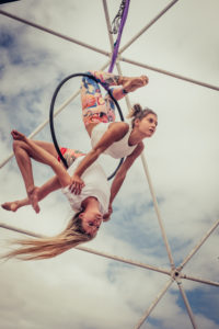 Couple team peole of acrobatice air dance traing together for perfect exhibition balanced and synchro - alternative sport athlete beautiful uoung woman outdoor worksout fitness lifestyle Couple team peole of acrobatice air dance traing together for perfect exhibition balanced and synchro - alternative sport athlete beautiful uoung woman outdoor worksout fitness lifestyle