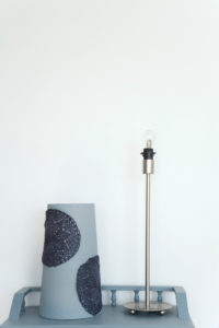DIY lampshade with small crochet tablecloth