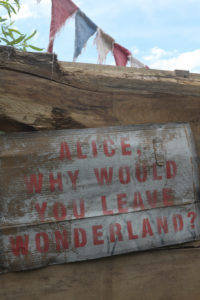 Artville Hamburg, sign about Alice in Wonderland Artville Hamburg, sign about Alice in Wonderland