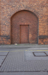 Blohm & Voss shipyard, bricked entrance gates Blohm & Voss shipyard, bricked entrance gates