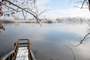 Winter landscape lake Winter landscape lake