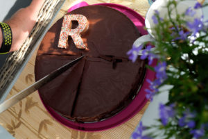 Birthday cake with R Birthday cake with R