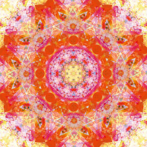 Composing flowers into a mandala ornament
