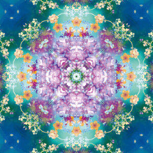 Composing flowers into a mandala ornament